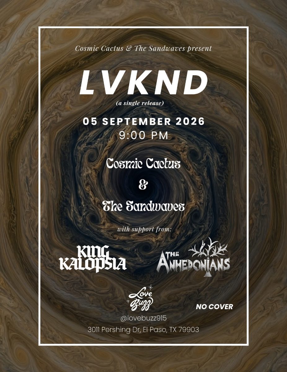Sep 5, 2026 — Love Buzz, LVKND single release flyer